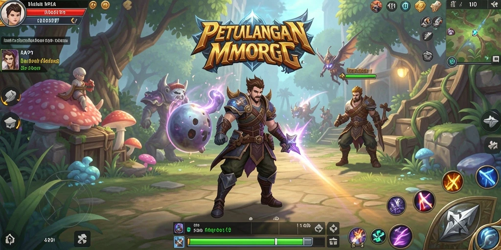 Tangkapan layar gameplay API77 dengan aksi epic dalam petualangan MMORPG.