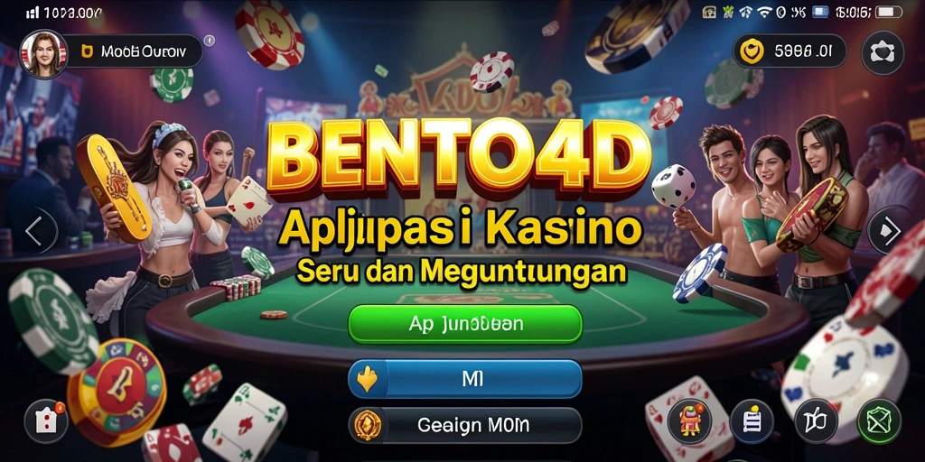 Screenshot gameplay BENTO4D menampilkan suasana Kasino yang mendebarkan.
