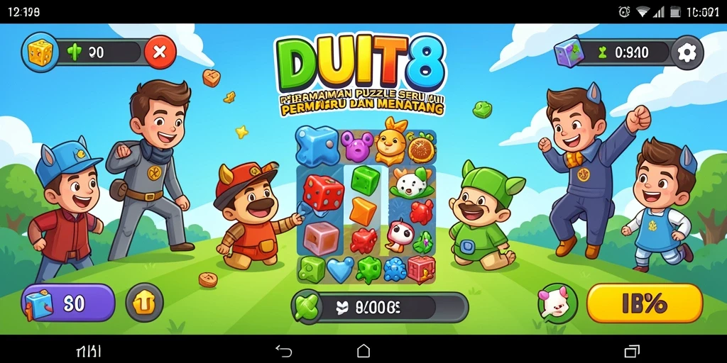 Tampilan gameplay seru dari permainan Puzzle DUIT8.