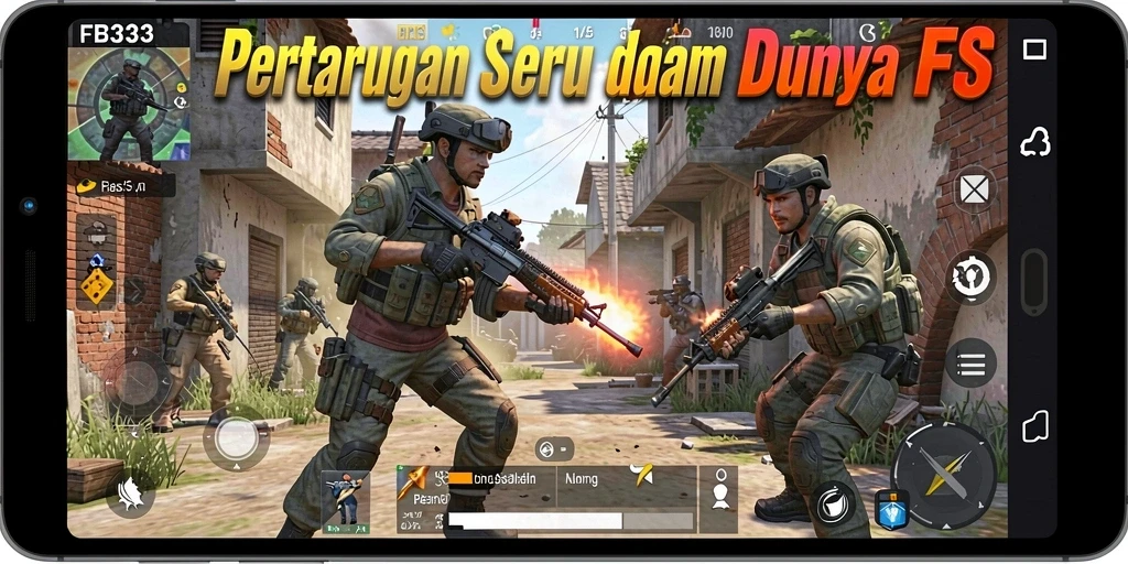 Gameplay seru FB333 dengan aksi tembak-menembak yang intens.