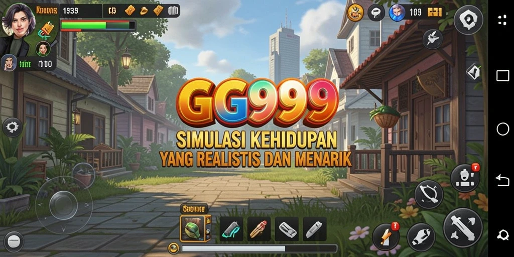 Tampilan aksi gameplay GG999 yang menggambarkan interaksi karakter.