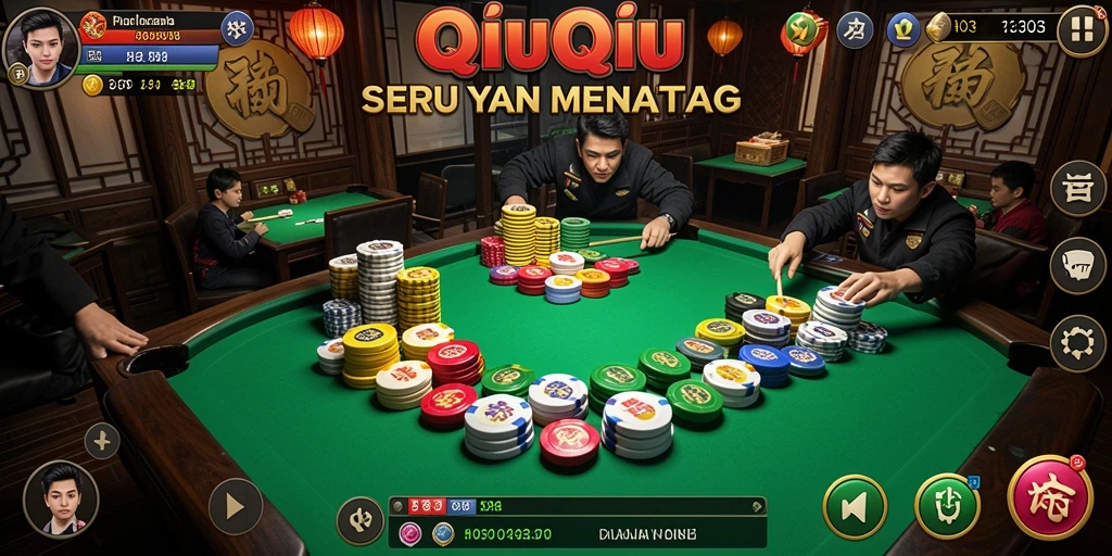 Tampilan gameplay seru H03 dengan kartu QiuQiu.