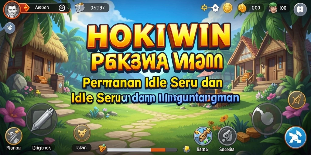 Gameplay HOKIWIN yang santai dan mengasyikkan dalam mode Idle.