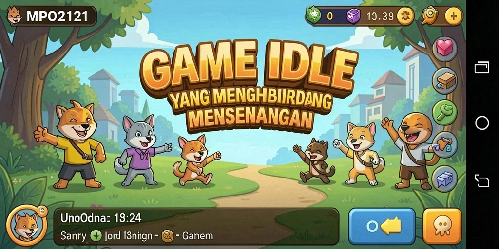 Screenshot MPO2121 menampilkan keseruan gameplay Idle yang sederhana.