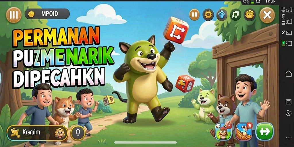 Screenshot utama MPOID menampilkan gameplay Puzzle yang menarik.