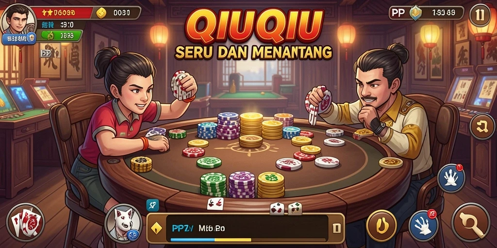 Tampilan gameplay QiuQiu yang seru di PP7.