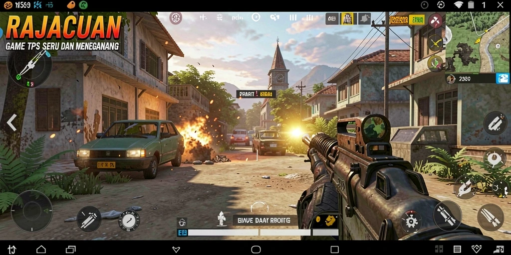 Tampilan gameplay seru dan menegangkan dari RAJACUAN.