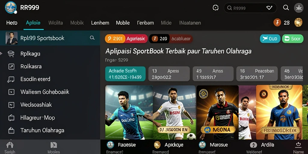Screenshot gameplay RR999 menampilkan taruhan olahraga yang menarik dan informatif.