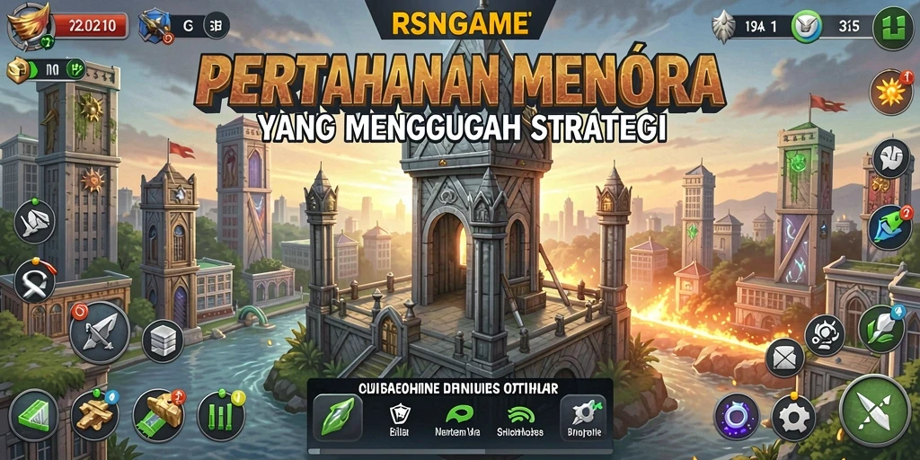 Gameplay Tower Defense yang mendebarkan dalam RSNGAME.