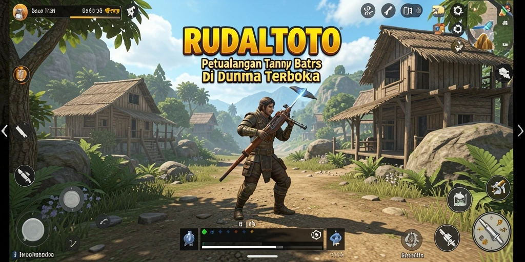 Tampilan gameplay RUDALTOTO yang menarik di dunia terbuka.