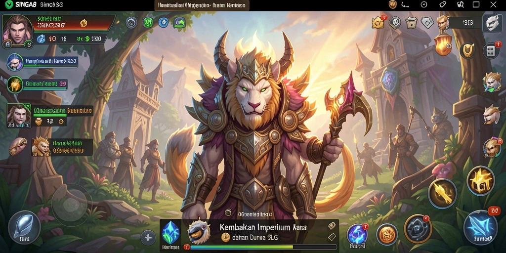 Tampilan gameplay menarik dalam game SLG SINGA8.