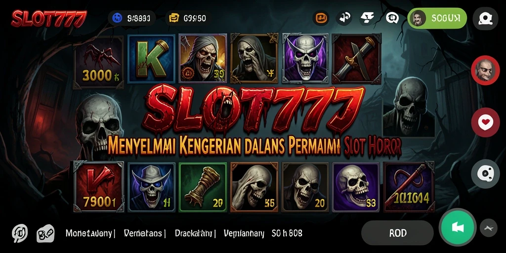 Tampilan ketegangan dalam permainan slot horror yang menggugah adrenalin.