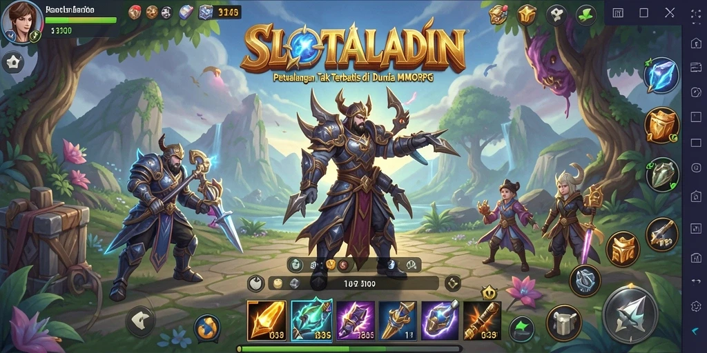 Tampilan gameplay SLOTALADIN yang menegangkan dan penuh aksi.