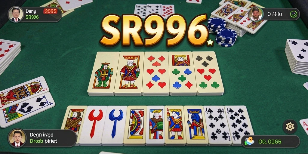 Screenshot SR996 menampilkan gameplay menarik saat bermain domino.