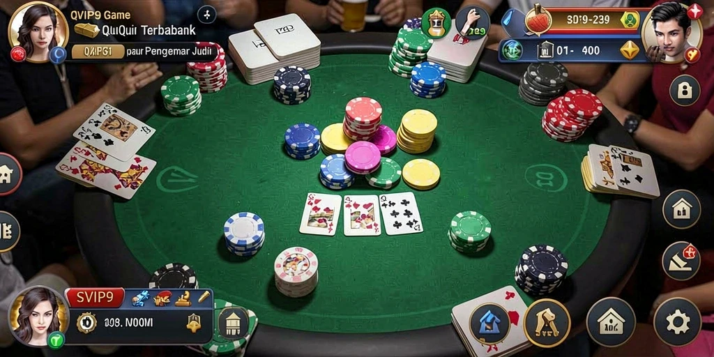 Gameplay seru QiuQiu di SVIP9 dengan tampilan menawan.