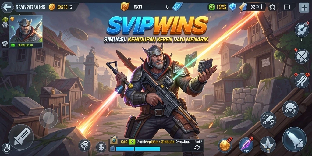 Screenshot gameplay SVIPWINS menampilkan interaksi karakter yang menyenangkan.
